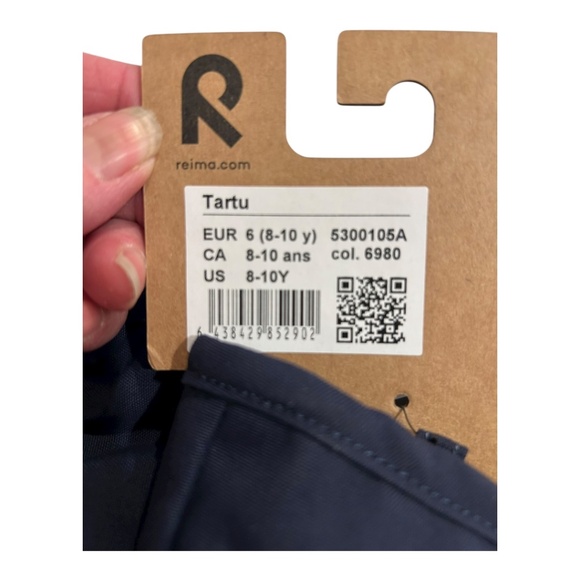 Reima Tartu Gloves Kids size 8-10 years Navy Blue New with Tags - Picture 3 of 4